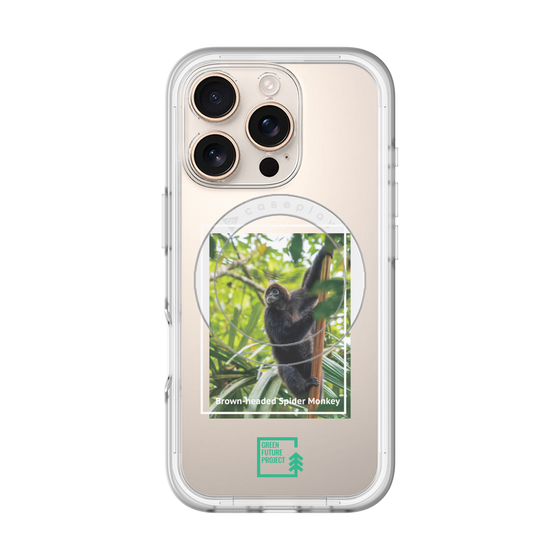 スリムプロテクションプレミアムケース with MagSafe［ Green Future Project - Brown-headed Spider Monkey ］