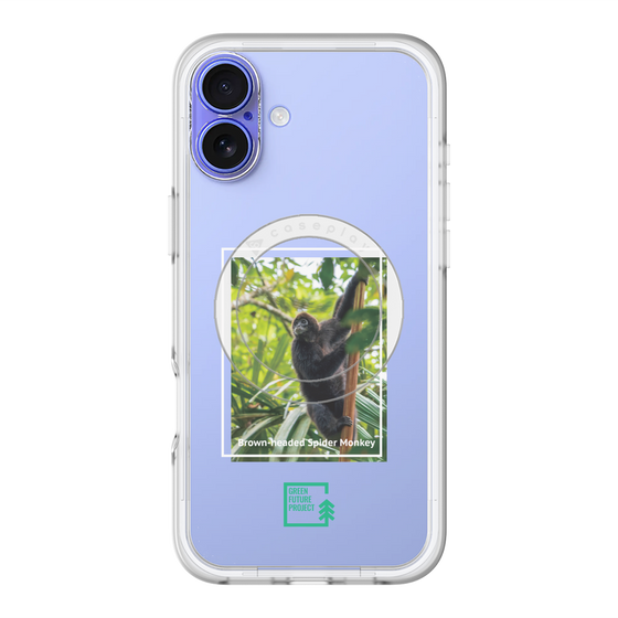 スリムプロテクションプレミアムケース with MagSafe［ Green Future Project - Brown-headed Spider Monkey ］
