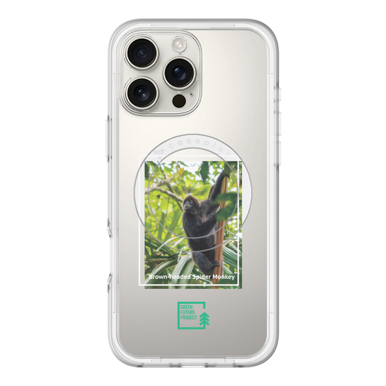 スリムプロテクションプレミアムケース with MagSafe［ Green Future Project - Brown-headed Spider Monkey ］