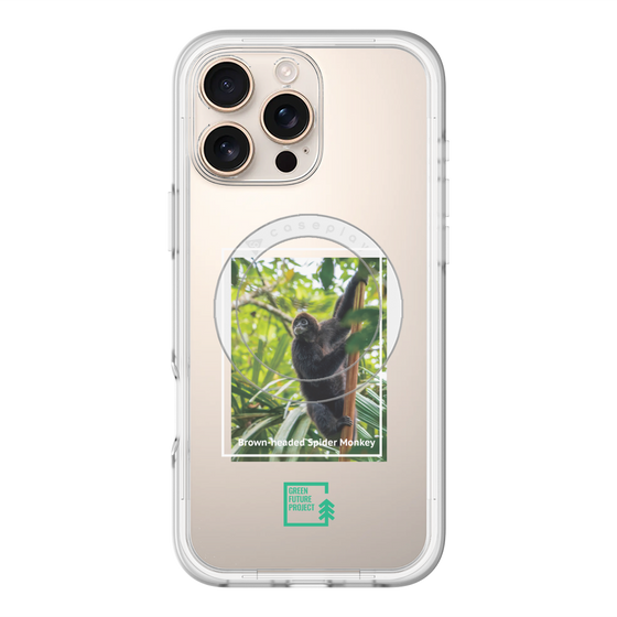 スリムプロテクションプレミアムケース with MagSafe［ Green Future Project - Brown-headed Spider Monkey ］