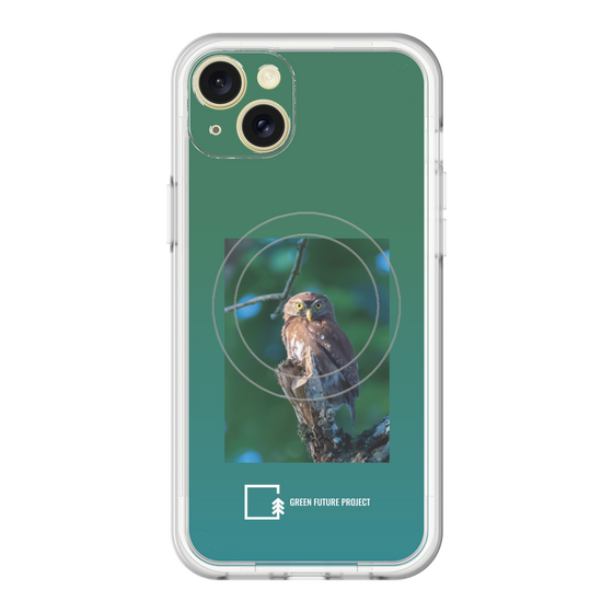 スリムプロテクションプレミアムケース with MagSafe［ Green Future Project - Ferruginous Pygmy Owl ］
