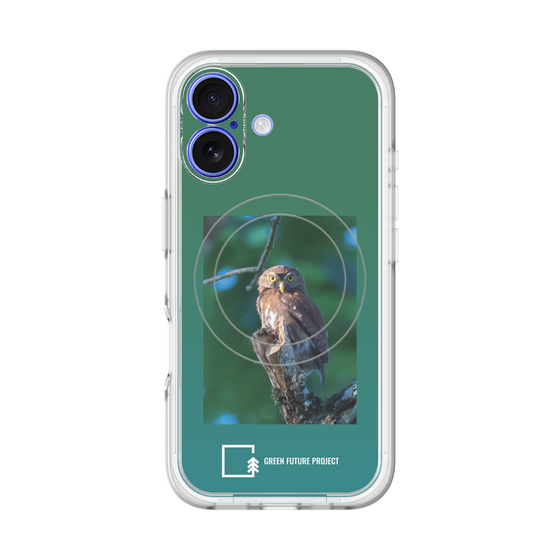 スリムプロテクションプレミアムケース with MagSafe［ Green Future Project - Ferruginous Pygmy Owl ］