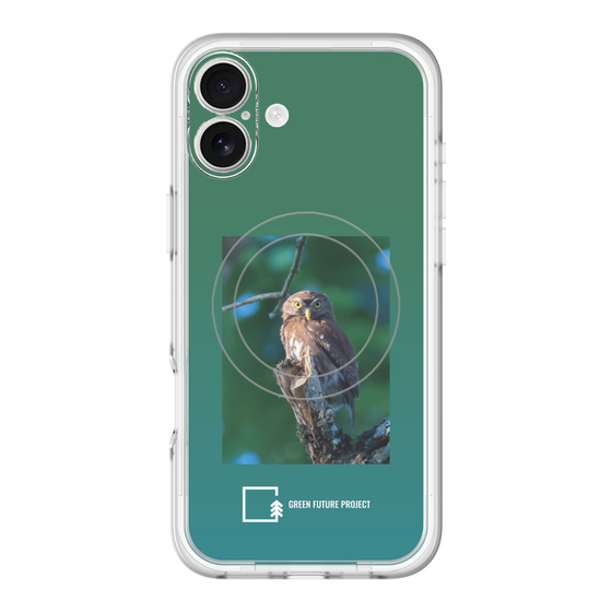 スリムプロテクションプレミアムケース with MagSafe［ Green Future Project - Ferruginous Pygmy Owl ］