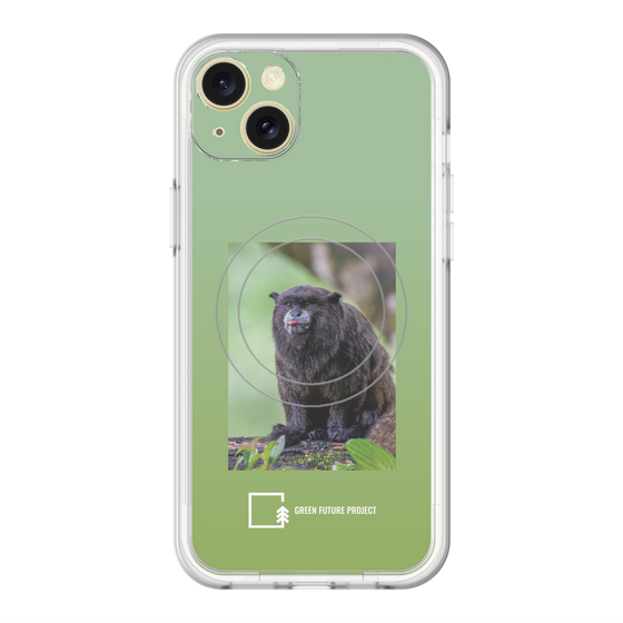 スリムプロテクションプレミアムケース with MagSafe［ Green Future Project - Black-mantled Tamarin ］