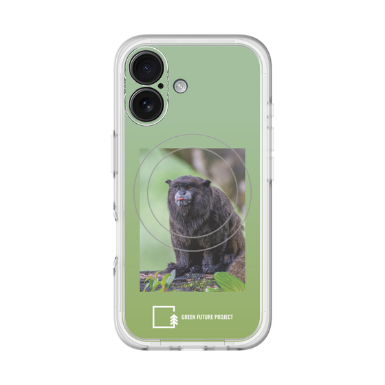 スリムプロテクションプレミアムケース with MagSafe［ Green Future Project - Black-mantled Tamarin ］