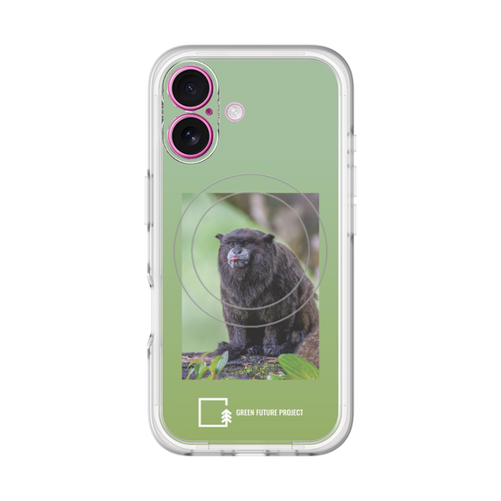 スリムプロテクションプレミアムケース with MagSafe［ Green Future Project - Black-mantled Tamarin ］