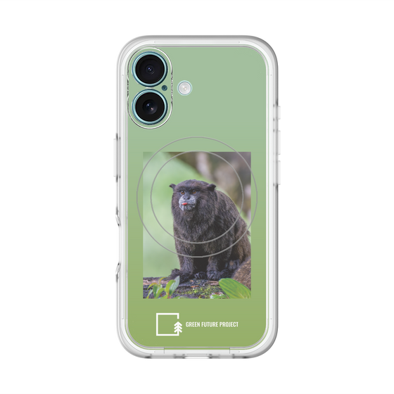 スリムプロテクションプレミアムケース with MagSafe［ Green Future Project - Black-mantled Tamarin ］