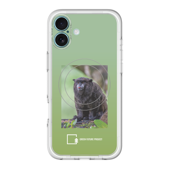 スリムプロテクションプレミアムケース with MagSafe［ Green Future Project - Black-mantled Tamarin ］
