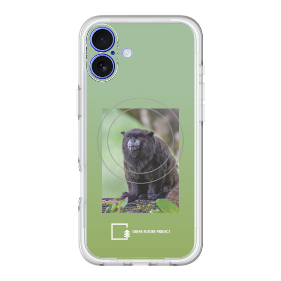 スリムプロテクションプレミアムケース with MagSafe［ Green Future Project - Black-mantled Tamarin ］
