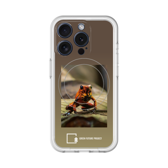 スリムプロテクションプレミアムケース with MagSafe［ Green Future Project - Poison-dart Frogs ］
