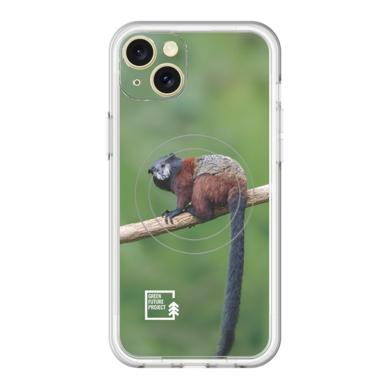 スリムプロテクションプレミアムケース with MagSafe［ Green Future Project - Saddle-backTamarin ］
