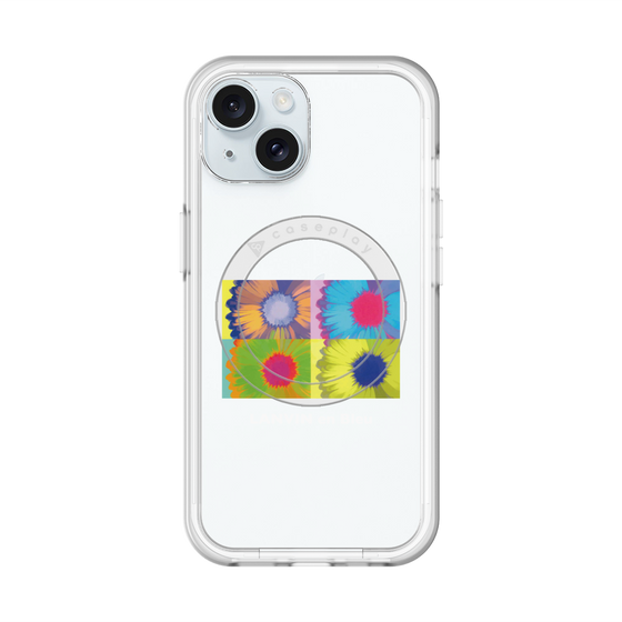 スリムプロテクションプレミアムケース with MagSafe［ LANVIN en Bleu - Flower ］