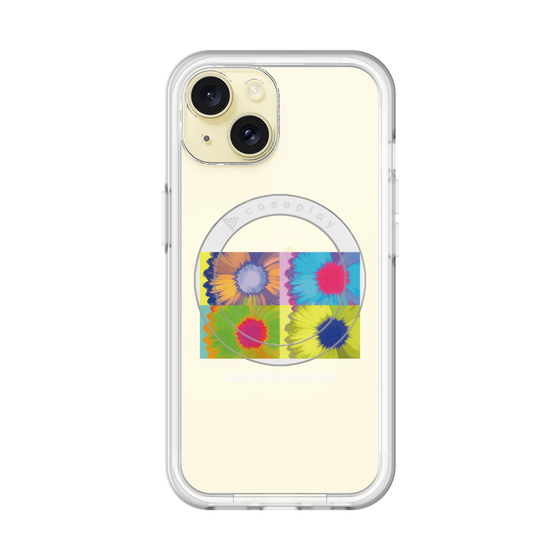 スリムプロテクションプレミアムケース with MagSafe［ LANVIN en Bleu - Flower ］
