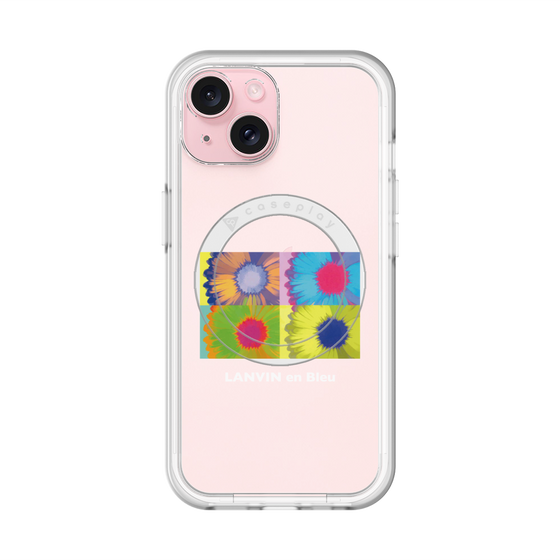 スリムプロテクションプレミアムケース with MagSafe［ LANVIN en Bleu - Flower ］