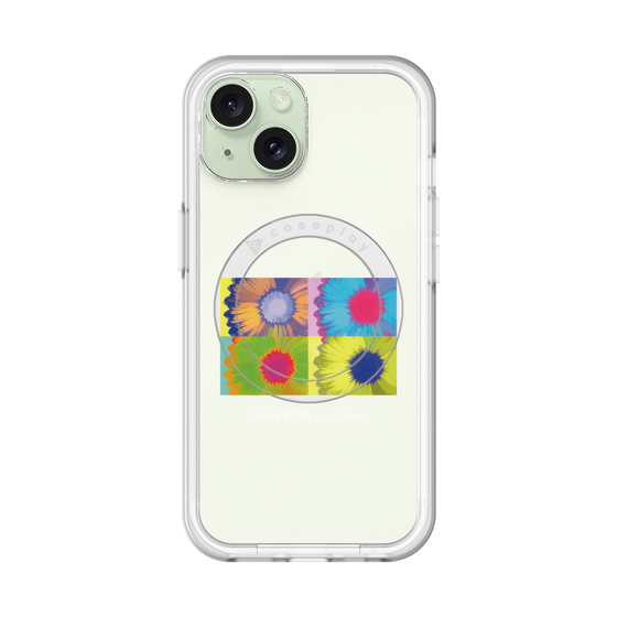 スリムプロテクションプレミアムケース with MagSafe［ LANVIN en Bleu - Flower ］