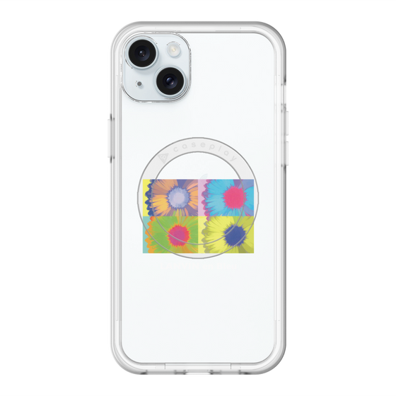 スリムプロテクションプレミアムケース with MagSafe［ LANVIN en Bleu - Flower ］