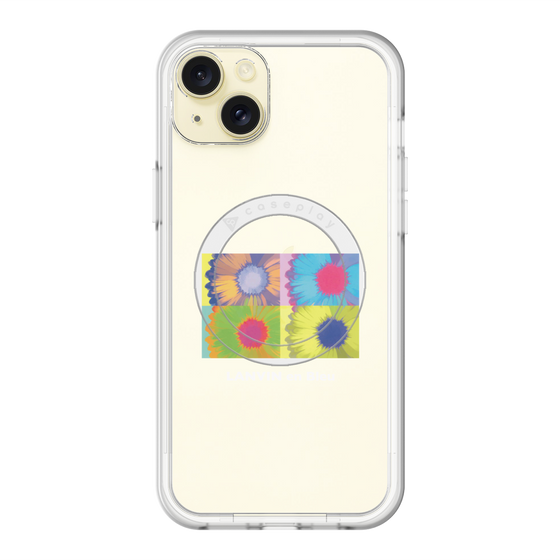 スリムプロテクションプレミアムケース with MagSafe［ LANVIN en Bleu - Flower ］