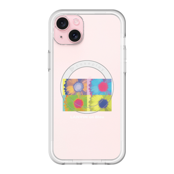 スリムプロテクションプレミアムケース with MagSafe［ LANVIN en Bleu - Flower ］