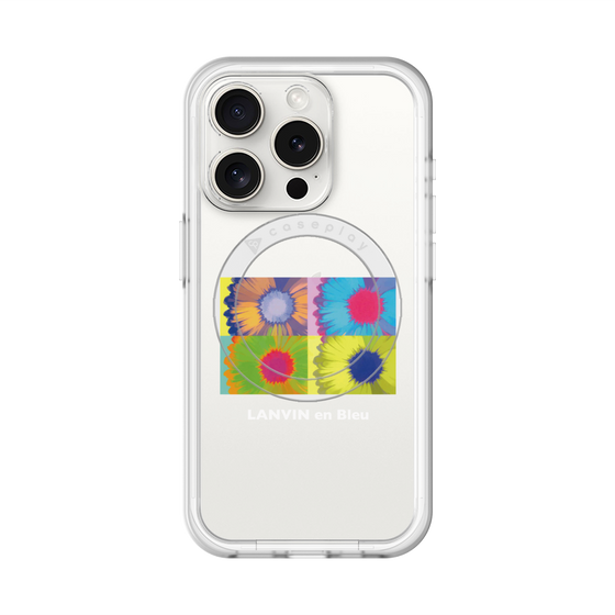 スリムプロテクションプレミアムケース with MagSafe［ LANVIN en Bleu - Flower ］