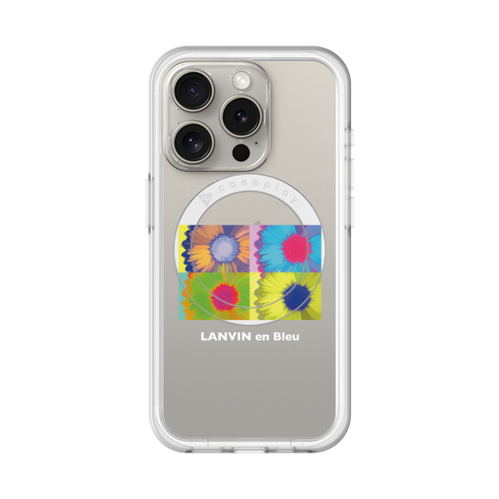 スリムプロテクションプレミアムケース with MagSafe［ LANVIN en Bleu - Flower ］