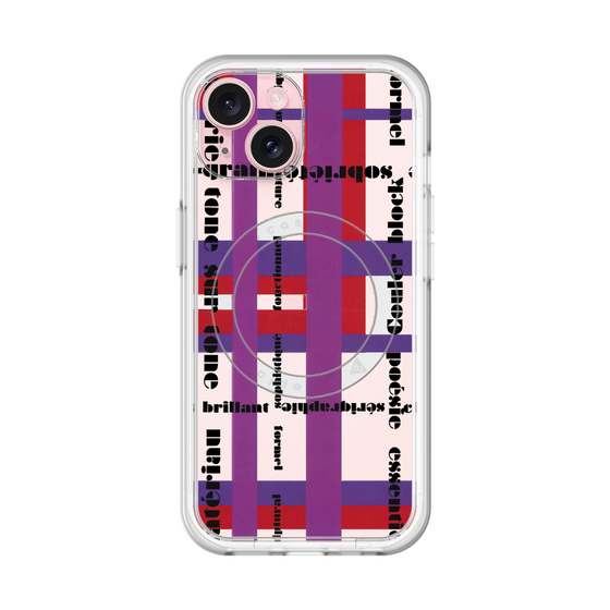 スリムプロテクションプレミアムケース with MagSafe［ LANVIN en Bleu - Plaid ］