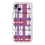スリムプロテクションプレミアムケース with MagSafe［ LANVIN en Bleu - Plaid ］