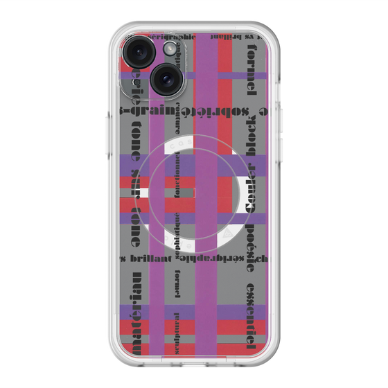 スリムプロテクションプレミアムケース with MagSafe［ LANVIN en Bleu - Plaid ］