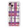 スリムプロテクションプレミアムケース with MagSafe［ LANVIN en Bleu - Plaid ］