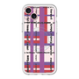 スリムプロテクションプレミアムケース with MagSafe［ LANVIN en Bleu - Plaid ］