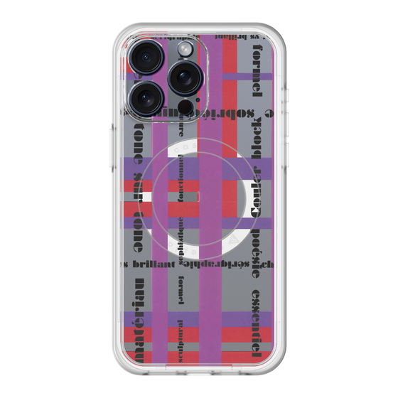 スリムプロテクションプレミアムケース with MagSafe［ LANVIN en Bleu - Plaid ］