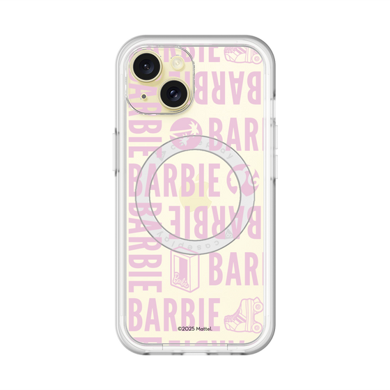 スリムプロテクションプレミアムケース with MagSafe［ Barbie - ロゴパターン3 - クリア ］