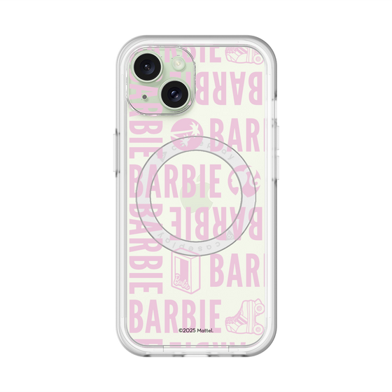 スリムプロテクションプレミアムケース with MagSafe［ Barbie - ロゴパターン3 - クリア ］