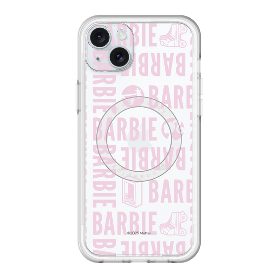 スリムプロテクションプレミアムケース with MagSafe［ Barbie - ロゴパターン3 - クリア ］