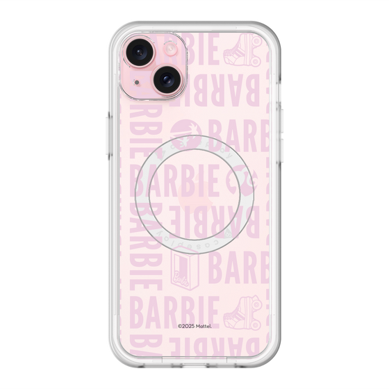 スリムプロテクションプレミアムケース with MagSafe［ Barbie - ロゴパターン3 - クリア ］