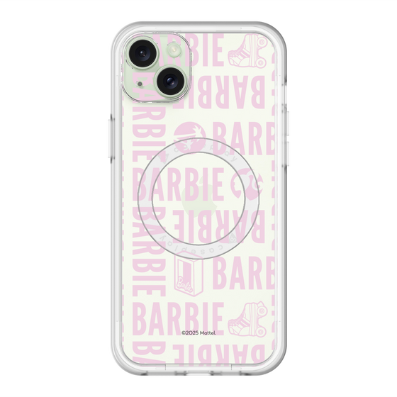 スリムプロテクションプレミアムケース with MagSafe［ Barbie - ロゴパターン3 - クリア ］
