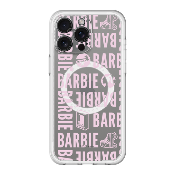 スリムプロテクションプレミアムケース with MagSafe［ Barbie - ロゴパターン3 - クリア ］