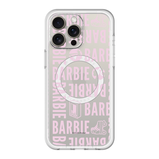 スリムプロテクションプレミアムケース with MagSafe［ Barbie - ロゴパターン3 - クリア ］