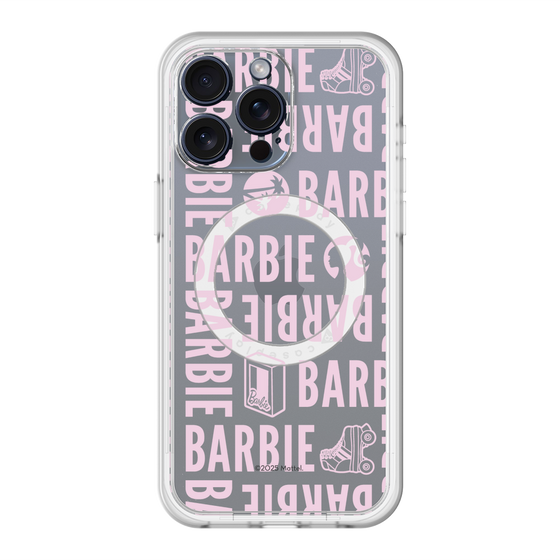 スリムプロテクションプレミアムケース with MagSafe［ Barbie - ロゴパターン3 - クリア ］