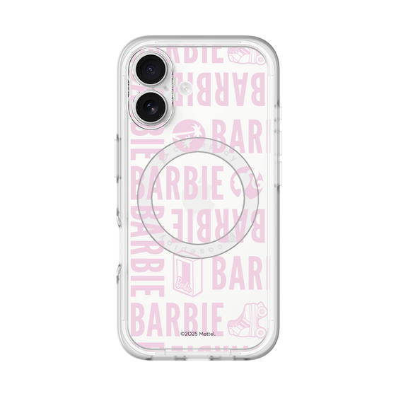 スリムプロテクションプレミアムケース with MagSafe［ Barbie - ロゴパターン3 - クリア ］