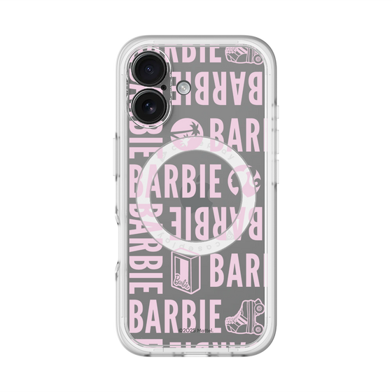 スリムプロテクションプレミアムケース with MagSafe［ Barbie - ロゴパターン3 - クリア ］