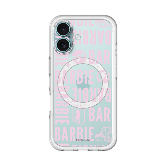 スリムプロテクションプレミアムケース with MagSafe［ Barbie - ロゴパターン3 - クリア ］