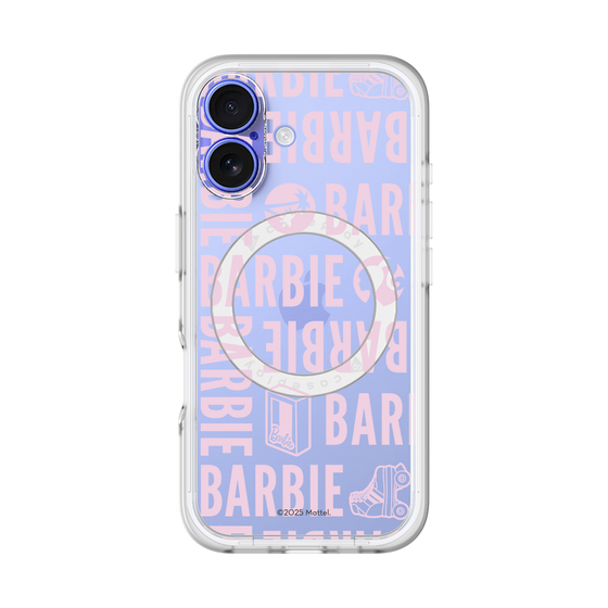 スリムプロテクションプレミアムケース with MagSafe［ Barbie - ロゴパターン3 - クリア ］