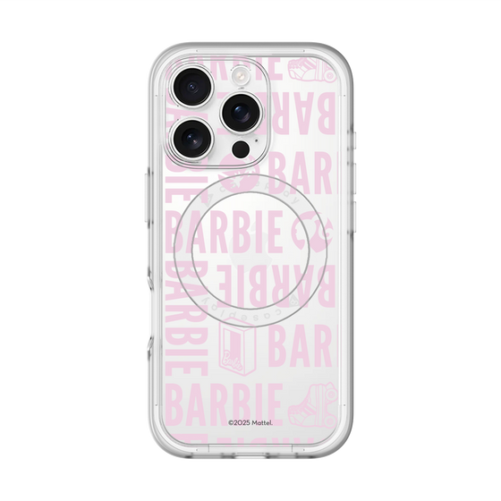 スリムプロテクションプレミアムケース with MagSafe［ Barbie - ロゴパターン3 - クリア ］