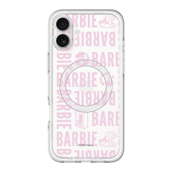 スリムプロテクションプレミアムケース with MagSafe［ Barbie - ロゴパターン3 - クリア ］