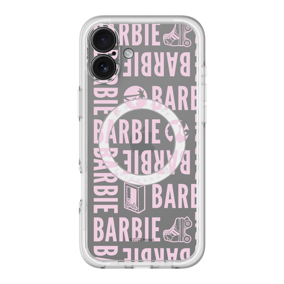 スリムプロテクションプレミアムケース with MagSafe［ Barbie - ロゴパターン3 - クリア ］