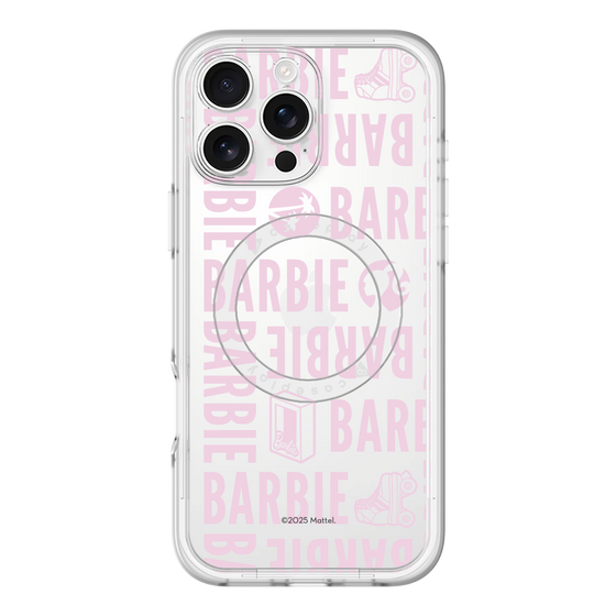 スリムプロテクションプレミアムケース with MagSafe［ Barbie - ロゴパターン3 - クリア ］
