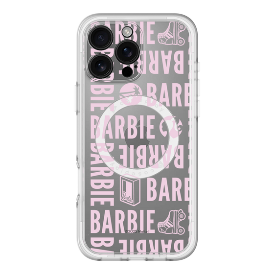 スリムプロテクションプレミアムケース with MagSafe［ Barbie - ロゴパターン3 - クリア ］