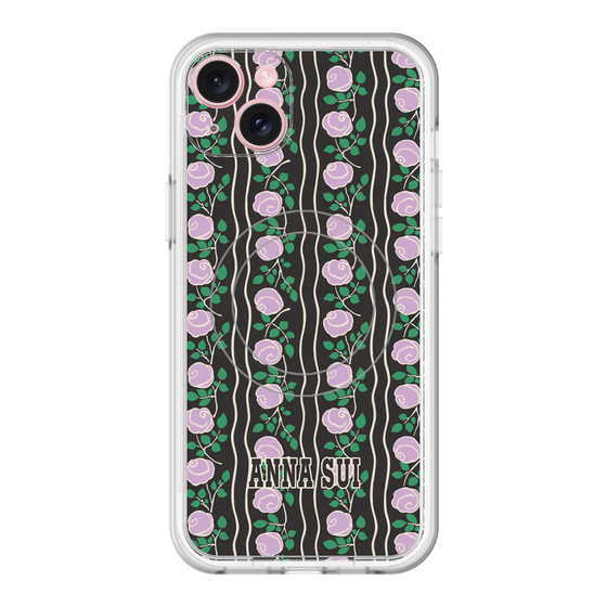 スリムプロテクションプレミアムケース with MagSafe［ ANNA SUI - ROSE STRIPE ］