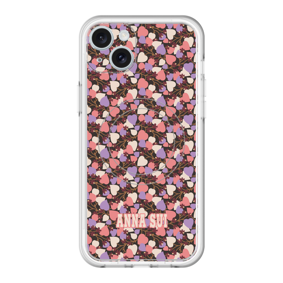 スリムプロテクションプレミアムケース with MagSafe［ ANNA SUI - HEARTS VINE - PINK ］