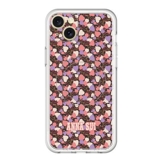 スリムプロテクションプレミアムケース with MagSafe［ ANNA SUI - HEARTS VINE - PINK ］